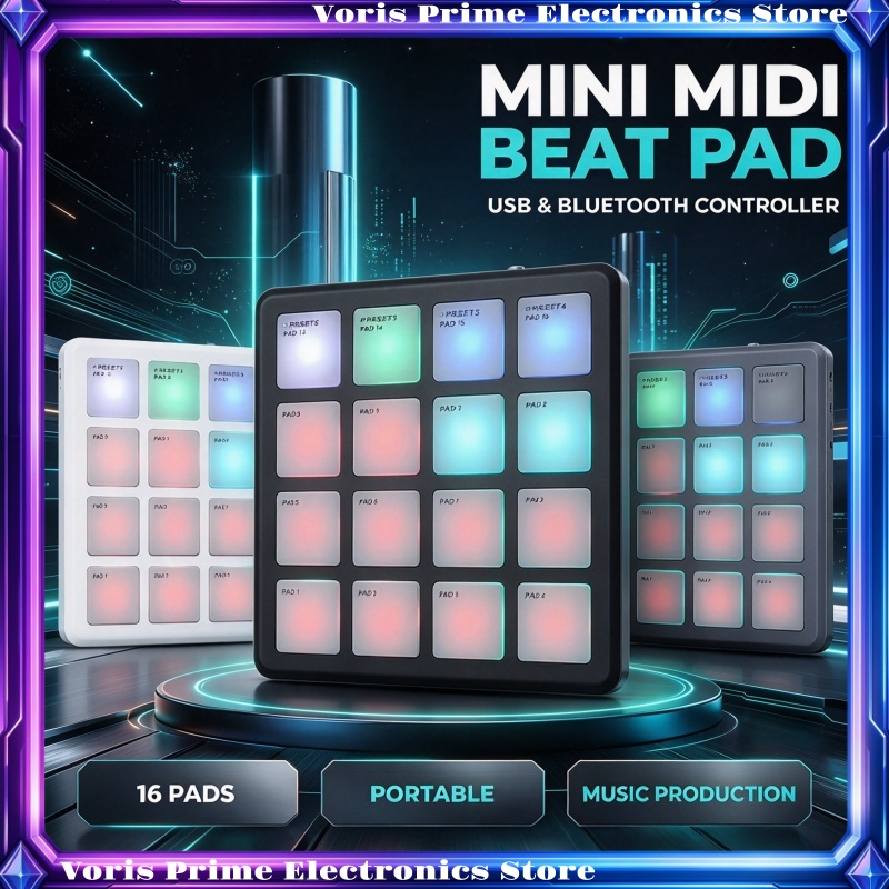 Midi Controller Pad - M-Vave Smc-Pad Pocket Handheld Pad Portable