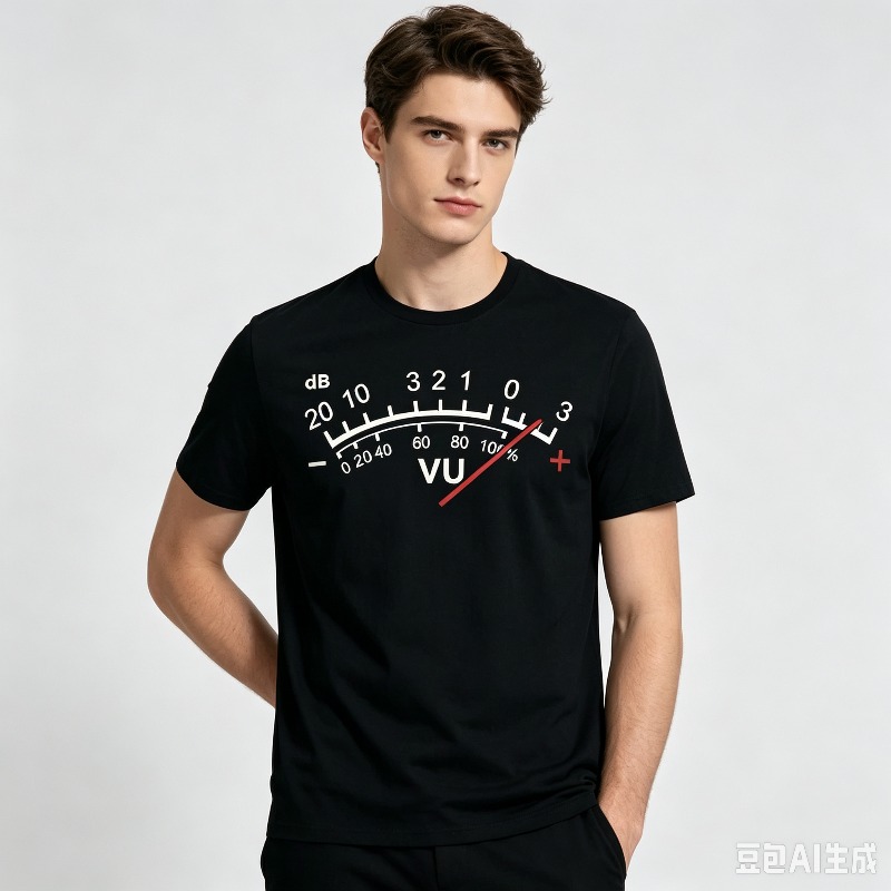 VU Meter dB Volume T-Shirt Men - огляд і ціна Audio Music Dj