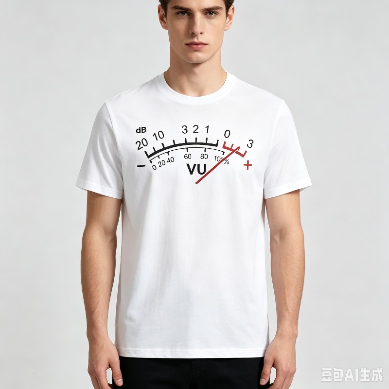VU Meter dB Volume T-Shirt Men - огляд і ціна Audio Music Dj