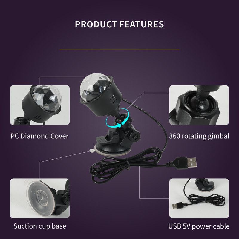 RGB Sound Activated LED Disco  - огляд і ціна Audio Music Dj